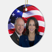 Harris Waltz Foto 2024 - Kamala Harris Tim Waltz Keramik Ornament (Links)