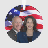 Harris Waltz Foto 2024 - Kamala Harris Tim Waltz Ornament (Rückseite)