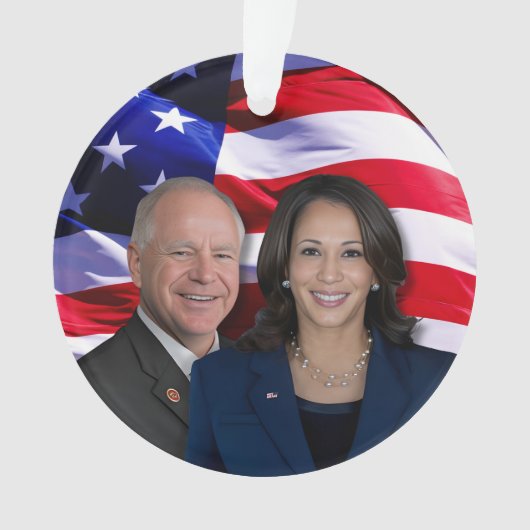 Harris Waltz Foto 2024 - Kamala Harris Tim Waltz Ornament (Vorderseite)