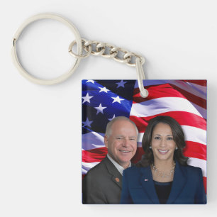 Harris Waltz Foto 2024 - Kamala Harris Tim Waltz Schlüsselanhänger