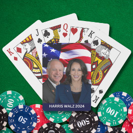 Harris Waltz Foto 2024 - Kamala Harris Tim Waltz Spielkarten
