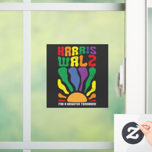 Harris Waltz für ein Brighter Tomorrow Kamala LGBT Fensteraufkleber (Zuhause)