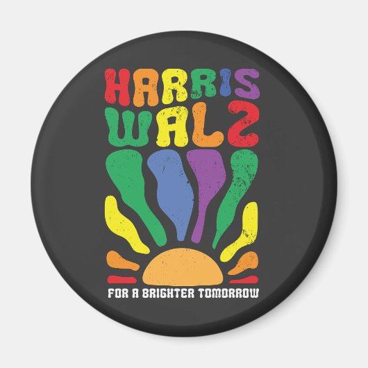 Harris Waltz für ein Brighter Tomorrow Kamala LGBT Magnet (Vorne)