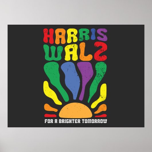 Harris Waltz für ein Brighter Tomorrow Kamala LGBT Poster (Vorne)