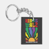 Harris Waltz für ein Brighter Tomorrow Kamala LGBT Schlüsselanhänger (Vorderseite links)