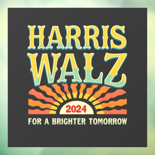 Harris Waltz für eine Brighter Tomorrow Kamala Har Fensteraufkleber (Blatt 3)
