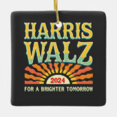 Harris Waltz für eine Brighter Tomorrow Kamala Har Keramikornament (Vorderseite)