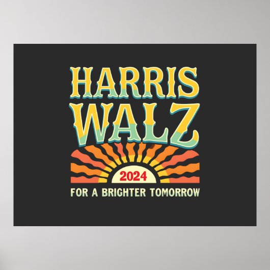 Harris Waltz für eine Brighter Tomorrow Kamala Har Poster (Vorne)