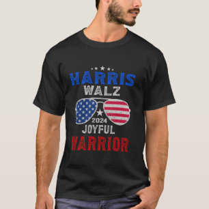 Harris Waltz Joyful Warrior Kamala Harris Tim Walz T-Shirt