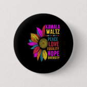 Harris Waltz Peace Liebe Equality Hope Diversity Button (Vorderseite)