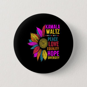 Harris Waltz Peace Liebe Equality Hope Diversity Button
