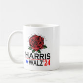 Harris Waltz Vote Kamala Blume 2024 Kaffeetasse (Links)