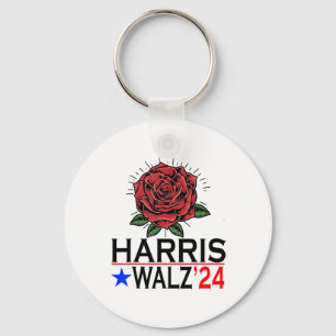 Harris Waltz Vote Kamala Blume 2024 Schlüsselanhänger