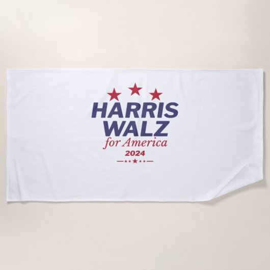 Harris Walz 2024 Active Strandtuch (Vorderseite)