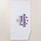 Harris Walz 2024 Active Strandtuch (Vorderseite)