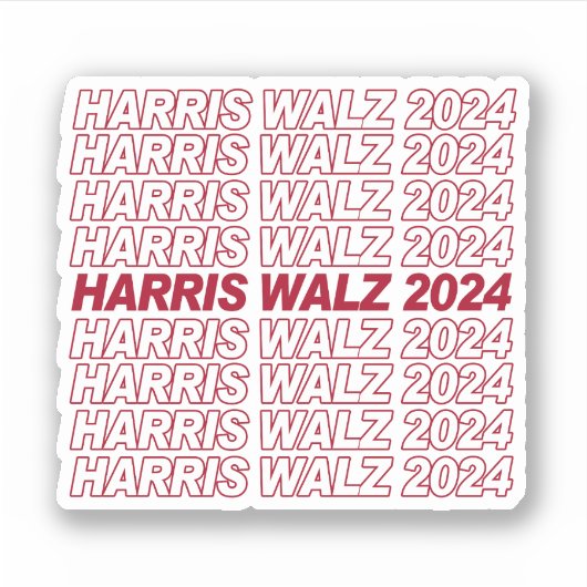Harris Walz 2024 Aufkleber (Vorderseite)