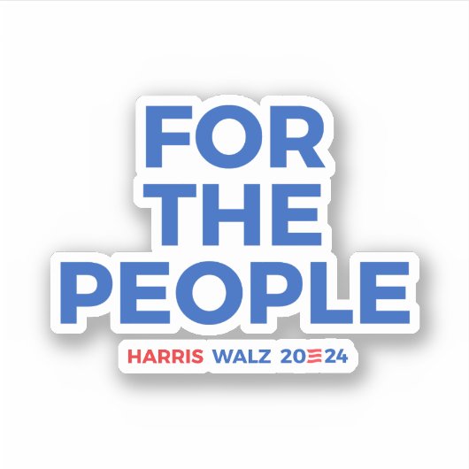 Harris Walz 2024 Aufkleber (Vorderseite)
