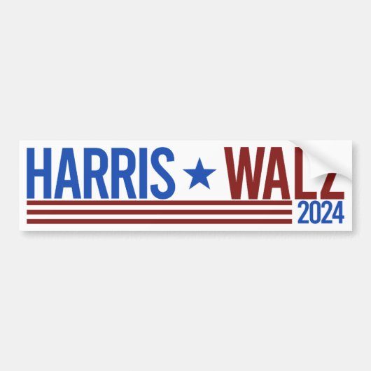 Harris Walz 2024 Autoaufkleber (Vorne)