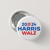 Harris Walz 2024 Button (Vorne & Hinten)
