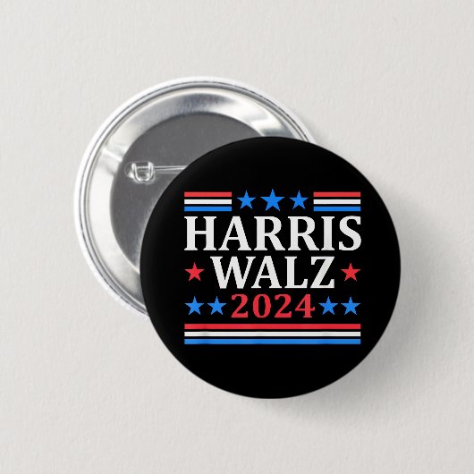 Harris Walz 2024 Button (Vorne & Hinten)