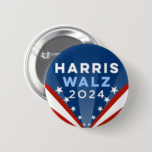 Harris Walz 2024 Button (Vorne & Hinten)
