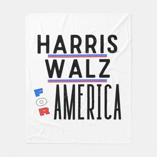 Harris Walz 2024 Button Fleecedecke (Vorderseite)
