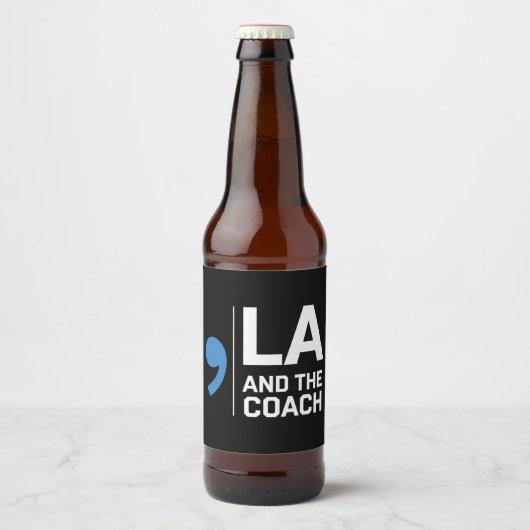 Harris Walz 2024 Comma La und The Coach 2024 Bierflaschenetikett (Vorderseite)