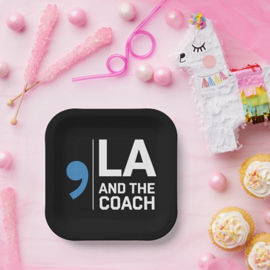 Harris Walz 2024 Comma La und The Coach 2024 Pappteller (Party)