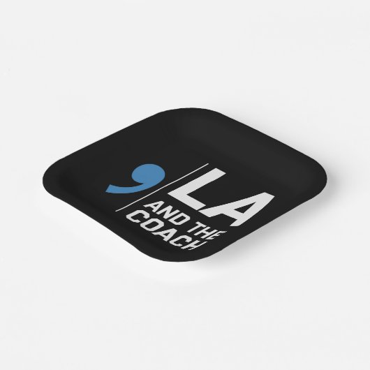 Harris Walz 2024 Comma La und The Coach 2024 Pappteller (Gewinkelt)