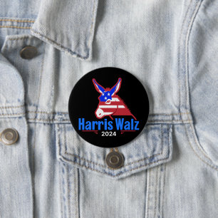 Harris Walz 2024 Donkey-Taste Button