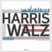 Harris Walz 2024 Essential Aufkleber (Blatt)