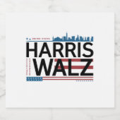 Harris Walz 2024 Essential Schaumweinetikett (Einzelnes Label)