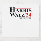 Harris Walz 2024 Essential Schaumweinetikett (Einzelnes Label)