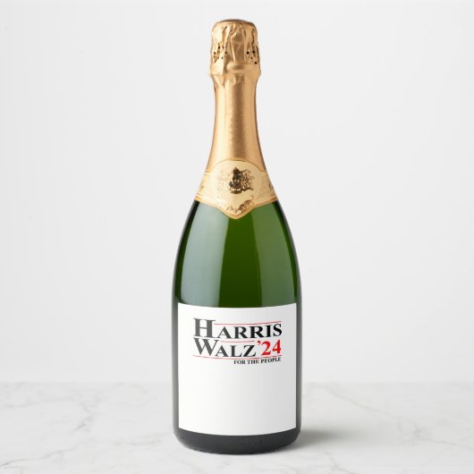 Harris Walz 2024 Essential Schaumweinetikett (Vorderseite)