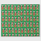 Harris Walz 2024 Face Gingerbread Weihnachten Geschenkpapier (Flach)