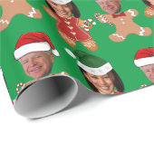 Harris Walz 2024 Face Gingerbread Weihnachten Geschenkpapier (Rolleneckpunkt)