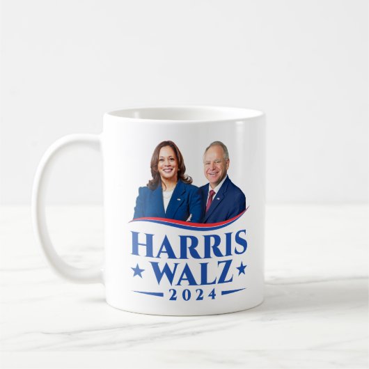 Harris Walz 2024 Foto Kaffeetasse (Links)