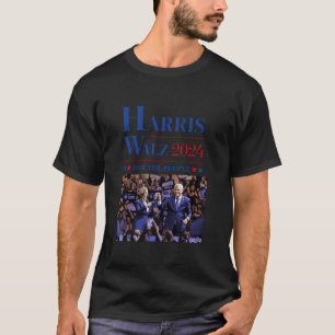 Harris Walz 2024 Foto Nicht zurückgehen Freude Las T-Shirt