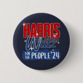 Harris Walz 2024 für den Demokraten für das Volk Button (Vorderseite)