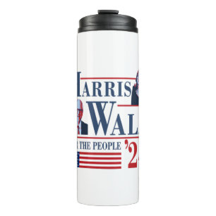Harris Walz 2024 für die Menschen Thermosbecher