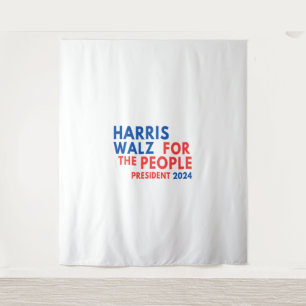 Harris Walz 2024 für die Menschen Wandteppich