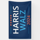 Harris Walz 2024 für Präsident Banner (Vertikal)