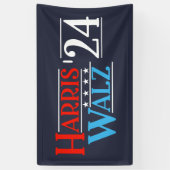 Harris Walz 2024 für Präsident Banner (Vertikal)