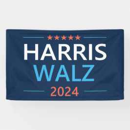 Harris Walz 2024 für Präsident Banner