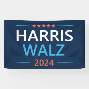 Harris Walz 2024 für Präsident Banner
