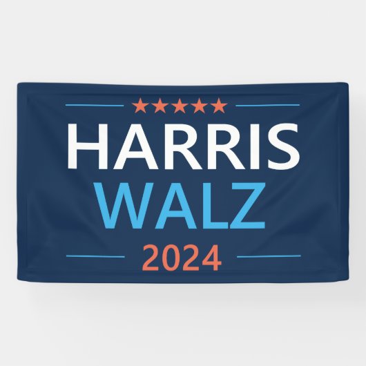 Harris Walz 2024 für Präsident Banner (Horizontal)