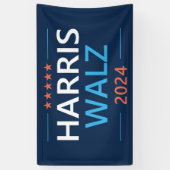 Harris Walz 2024 für Präsident Banner (Vertikal)