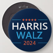 Harris Walz 2024 für Präsident Button (Vorne & Hinten)