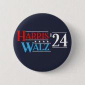 Harris Walz 2024 für Präsident Button (Vorderseite)