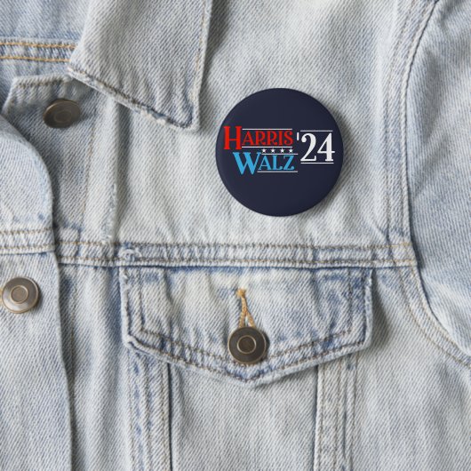 Harris Walz 2024 für Präsident Button (Beispiel)